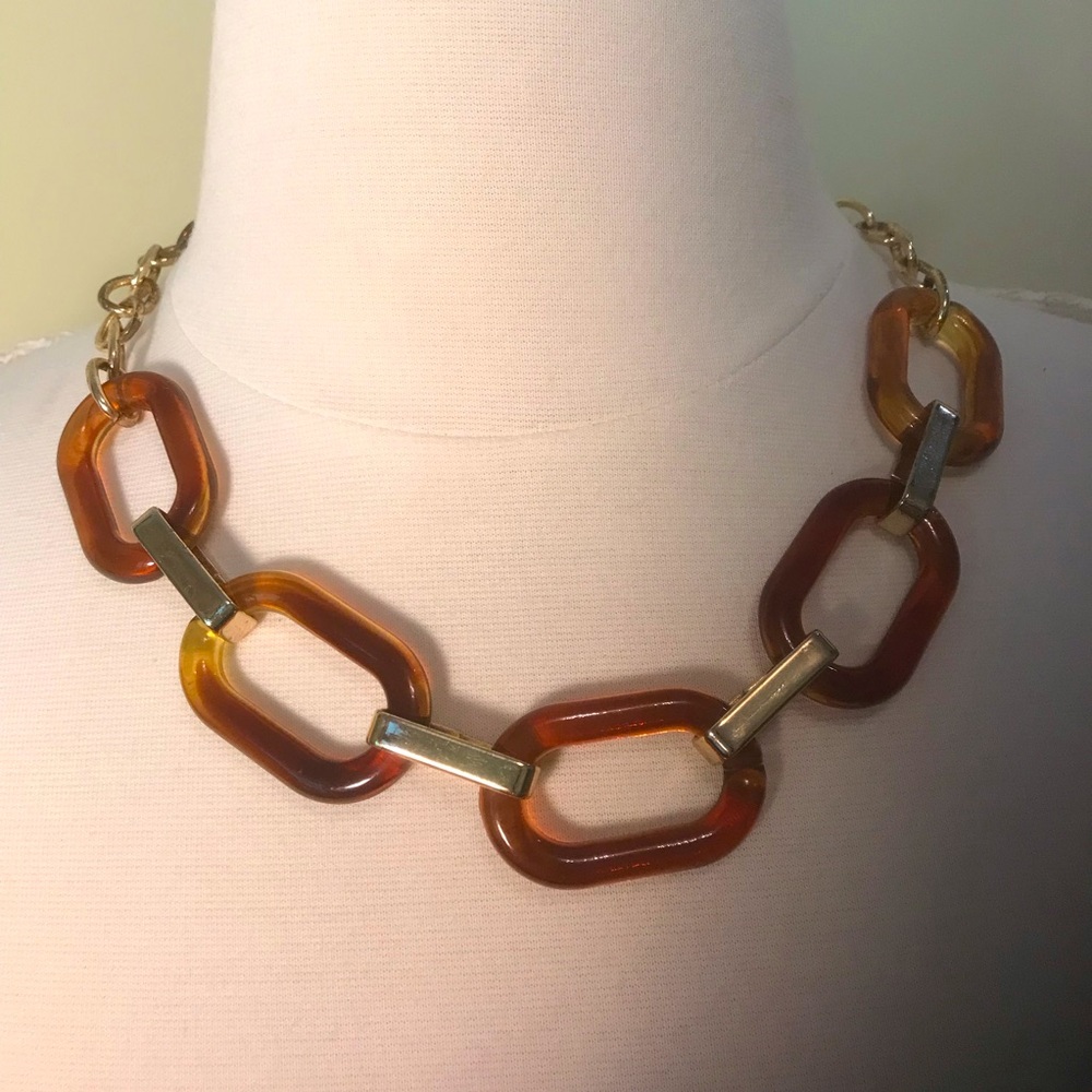Tortoiseshell Oval Links Necklace